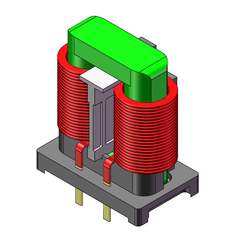 Indutor de modo comum de fio plano de alta eficiência para sistemas de energia avançados.